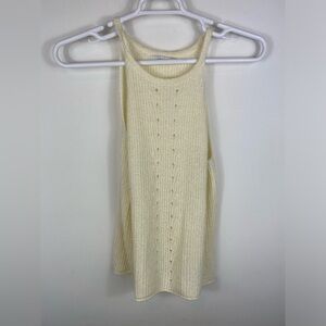 Lush halter style sweater sleeveless Cream M New